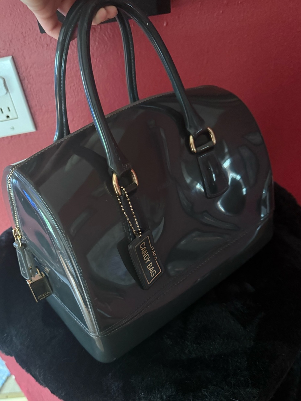Furla large jelly candy bag